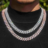 GL 13mm Miami 925 Sterling Silver Zircon Cuban Link Chain